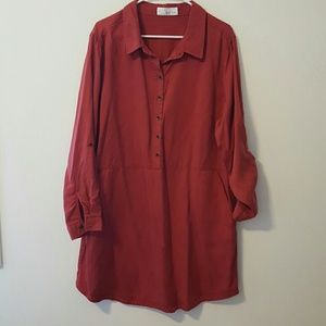 Shirt dress. NEVER WORN. Working buttons.